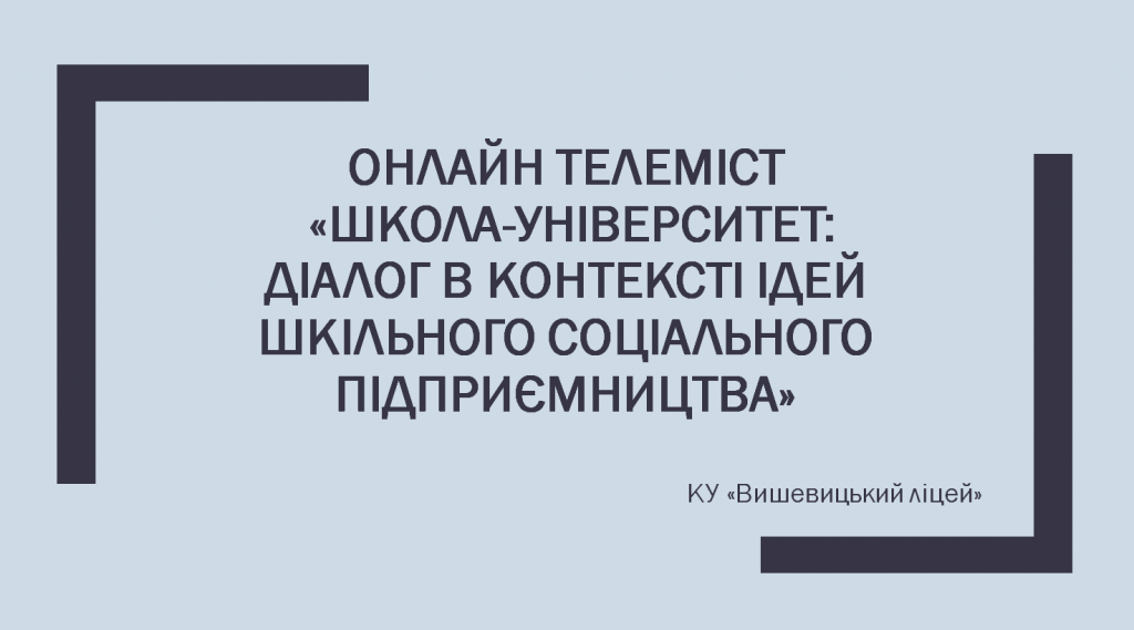 Image for: Онлайн-зустріч студентів факультету бізнесу та сфери обслуговування та учнів старших класів КУ «Вишевицький ліцей» Вишевицької ОТГ Радомишльського району